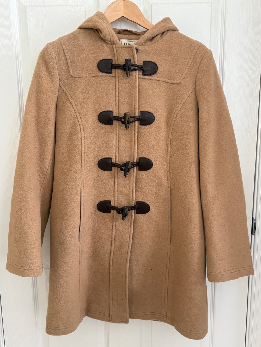 LLBean Classic Camel Toggle Duffle Coat with Hood